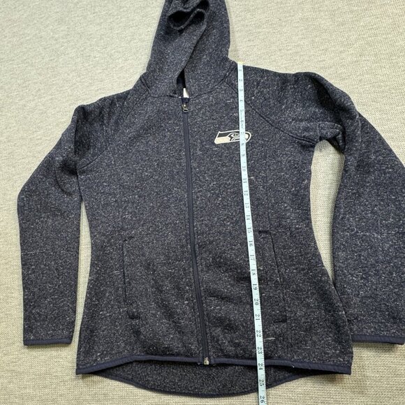 NFL Team Apparel Womens Heather Blue Seattle Seahawks Full Zip Jacket Size Small - Picture 9 of 15